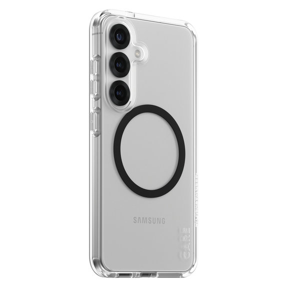 Ovitek Urban Combat s črnim QI za Samsung Galaxy S25, Prozorna, PanzerGlass