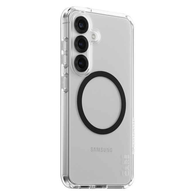 Ovitek Urban Combat s črnim QI za Samsung Galaxy S25, Prozorna, PanzerGlass