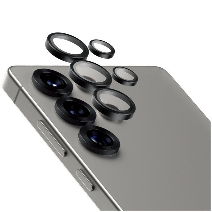Zaščita objektiva kamere Hoops Ceramic za Samsung S25 Ultra, Črna, PanzerGlass