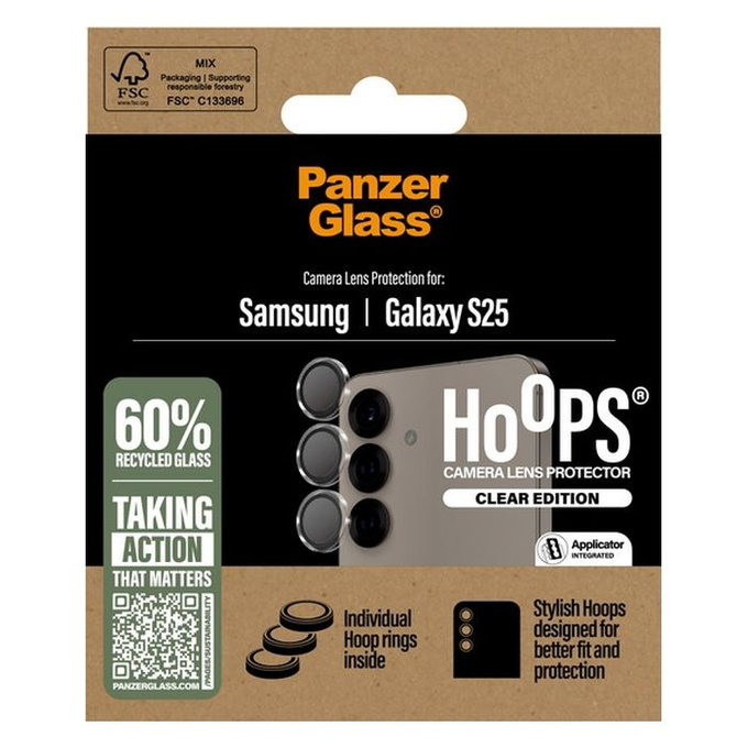 PanzerGlass - Zaščitni Ovitek za Objektiv Kamere Hoops za Samsung Galaxy S25, transparent