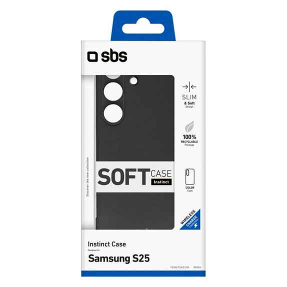 SBS - Ovitek Instinct za Samsung Galaxy S25, črn