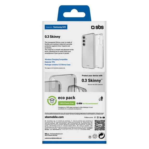 SBS - Ovitek Skinny za Samsung Galaxy S25, transparent