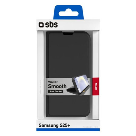 SBS - Ovitek Book Wallet Smooth za Samsung Galaxy S25+, črn