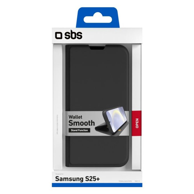 SBS - Ovitek Book Wallet Smooth za Samsung Galaxy S25+, črn