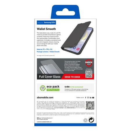 SBS - Ovitek Book Wallet Smooth za Samsung Galaxy S25+, črn