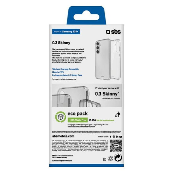 SBS - Ovitek Skinny za Samsung Galaxy S25+, transparent