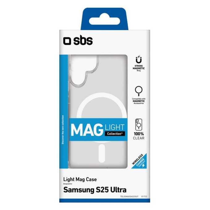 SBS - Ovitek Light Mag za Samsung Galaxy S25 Ultra, transparent