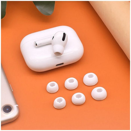 FixPremium - Zamenljive gumice za AirPods Pro - Set 3 (L, S, XS), bela