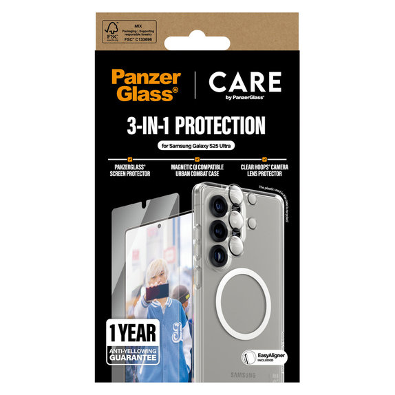Bundle 3v1 za Samsung Galaxy S25 Ultra, PanzerGlass