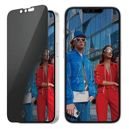 PanzerGlass - Kaljeno Steklo UWF Privacy z aplikatorjem za iPhone 13, 13 Pro, 14 in 16e, transparent
