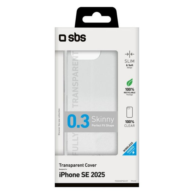 SBS - Ovitek Skinny za iPhone 16e, prozoren