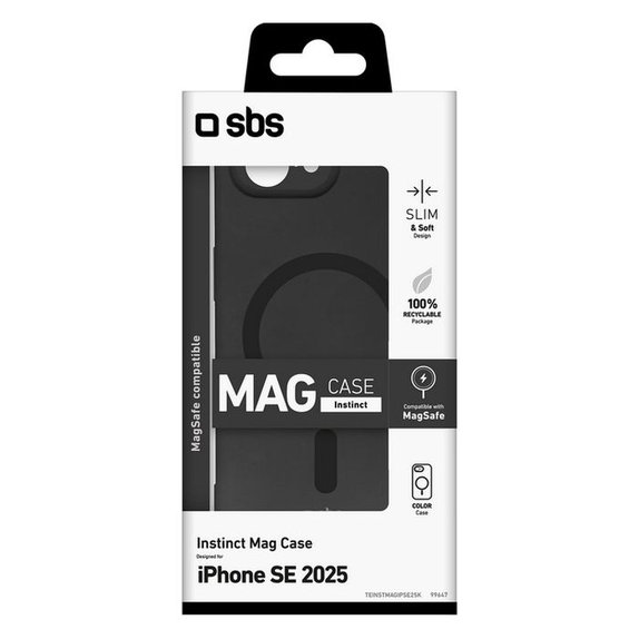 SBS - Ovitek Instinct za iPhone 16e, črn