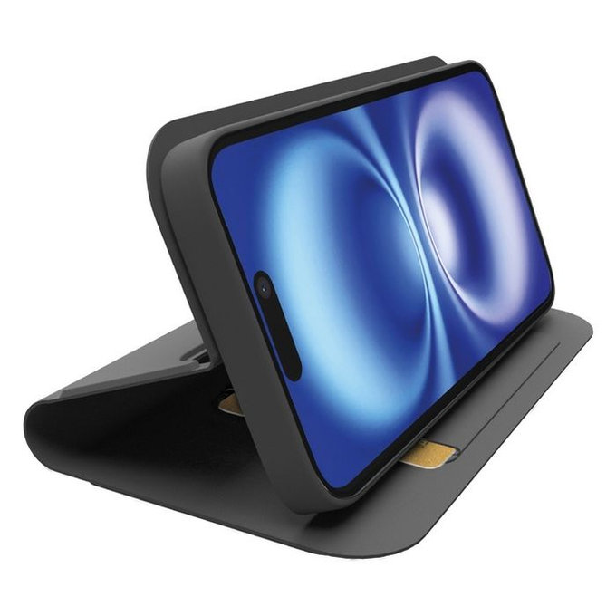 SBS - Ovitek Book Wallet Smooth za iPhone 16e, črn