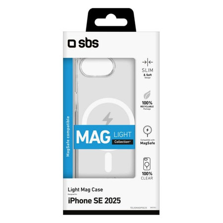 SBS - Ovitek Light Mag za iPhone 16e, transparent