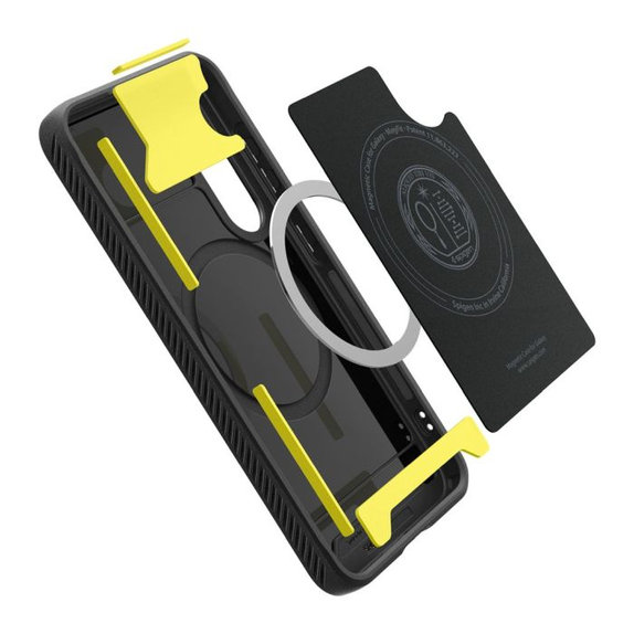 Spigen - Ovitek Rugged Armor z MagSafe za Samsung Galaxy S25, Matte Black