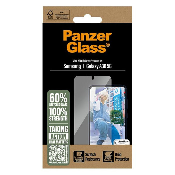 PanzerGlass - Kaljeno Steklo UWF za Samsung Galaxy A36 5G, transparent
