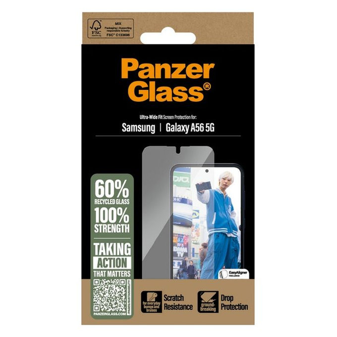PanzerGlass - Kaljeno Steklo UWF za Samsung Galaxy A56 5G, transparent