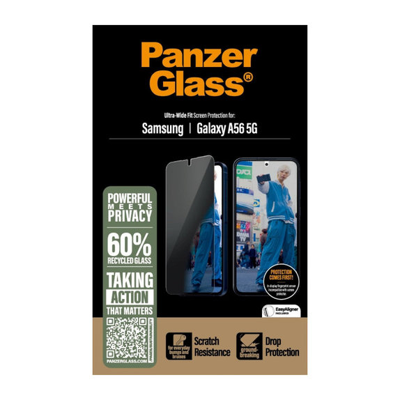 UWF Privacy kaljeno steklo za Samsung A56 5G, Transparent, PanzerGlass