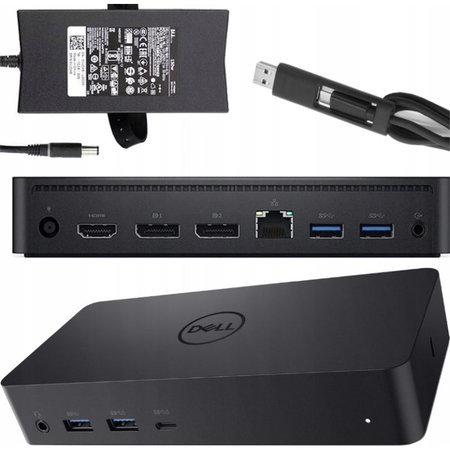 Dell D6000 - Priklopna postaja (USB-C) + 130W adapter Obnovljeno