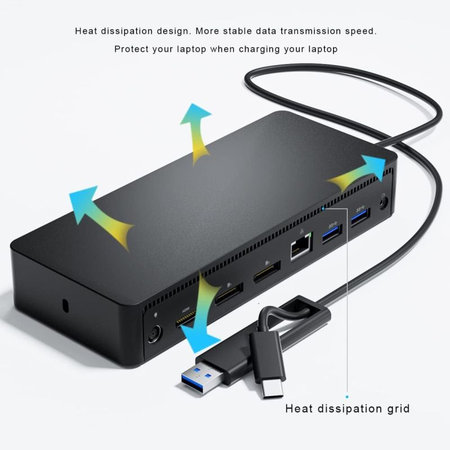 Dell D6000 - Priklopna postaja (USB-C) + 130W adapter Obnovljeno