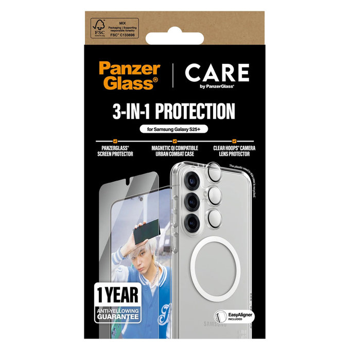 Bundle 3v1 za Samsung Galaxy S25+, PanzerGlass