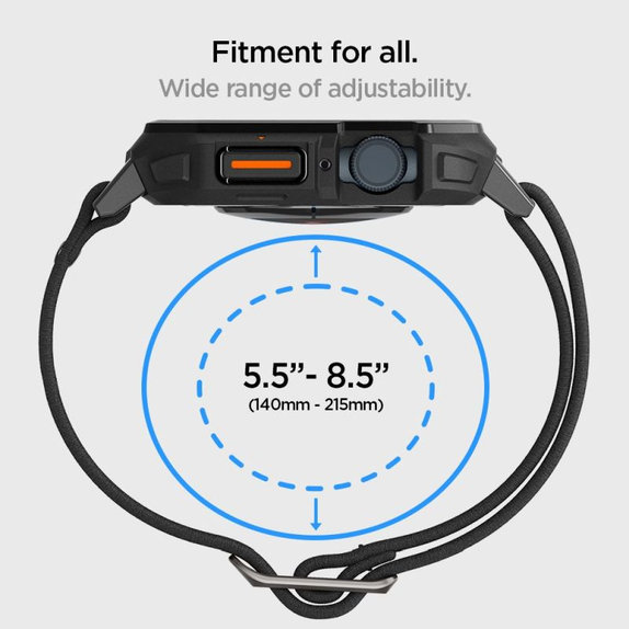 Spigen - Pašček Lite Fit "Pro" za Apple Watch (44, 45mm), Matte Black