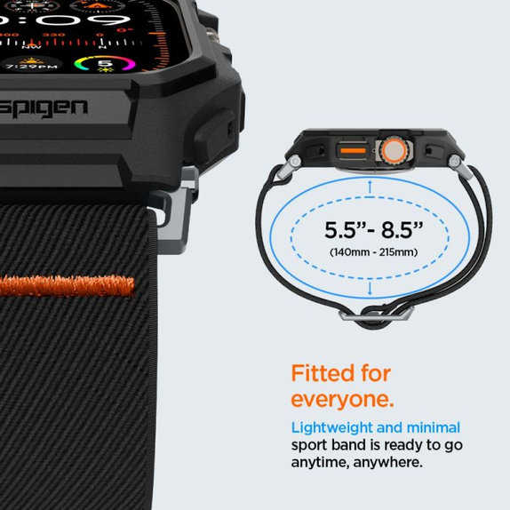 Spigen - Pašček Lite Fit "Pro" za Apple Watch Ultra (49mm), Matte Black