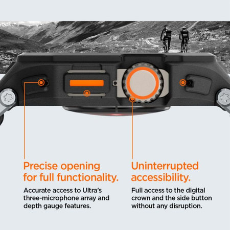 Spigen - Pašček Lite Fit "Pro" za Apple Watch Ultra (49mm), Matte Black