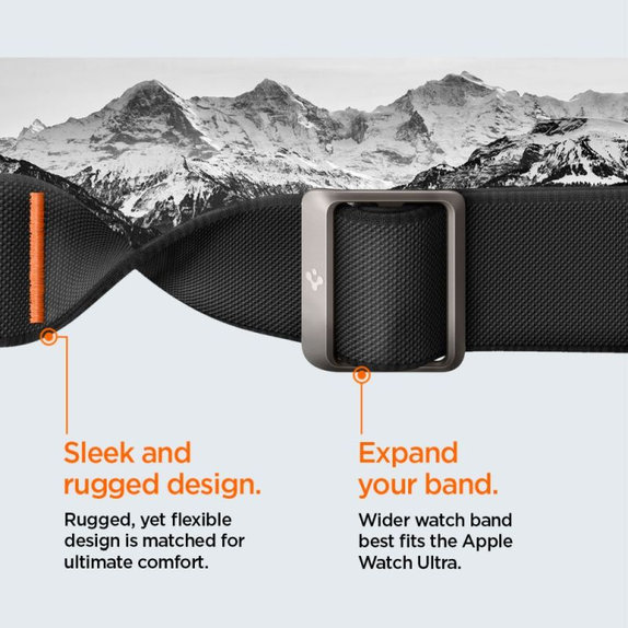 Spigen - Pašček Lite Fit "Pro" za Apple Watch Ultra (49mm), Matte Black