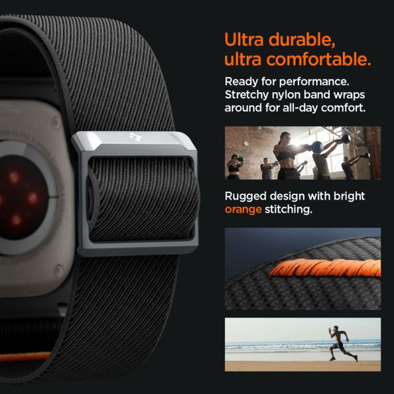 Spigen - Pašček Lite Fit "Pro" za Apple Watch Ultra (49mm), Matte Black