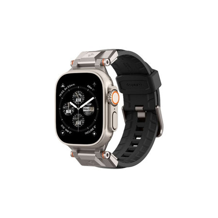 Spigen - Pašček Durapro Armor PU za Apple Watch (42, 44, 45, 49mm), črna