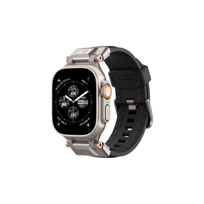 Spigen - Pašček Durapro Armor PU za Apple Watch (42, 44, 45, 49mm), črna