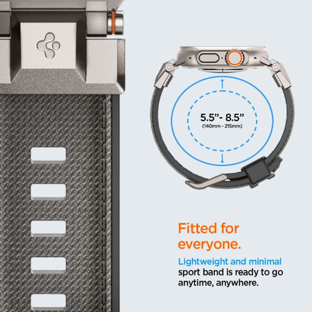 Spigen - Pašček Durapro Armor za Apple Watch (42, 44, 45, 49mm), siva