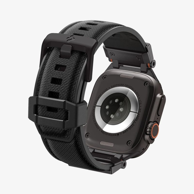 Spigen - Pašček Durapro Armor za Apple Watch (42, 44, 45, 49mm), Black Edition