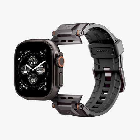 Spigen - Pašček Durapro Armor za Apple Watch (42, 44, 45, 49mm), Black Edition