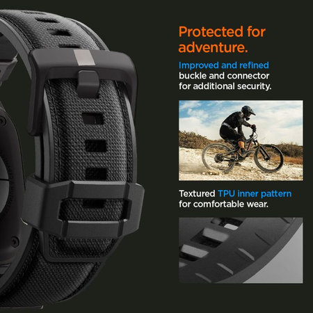 Spigen - Pašček Durapro Armor za Apple Watch (42, 44, 45, 49mm), Black Edition