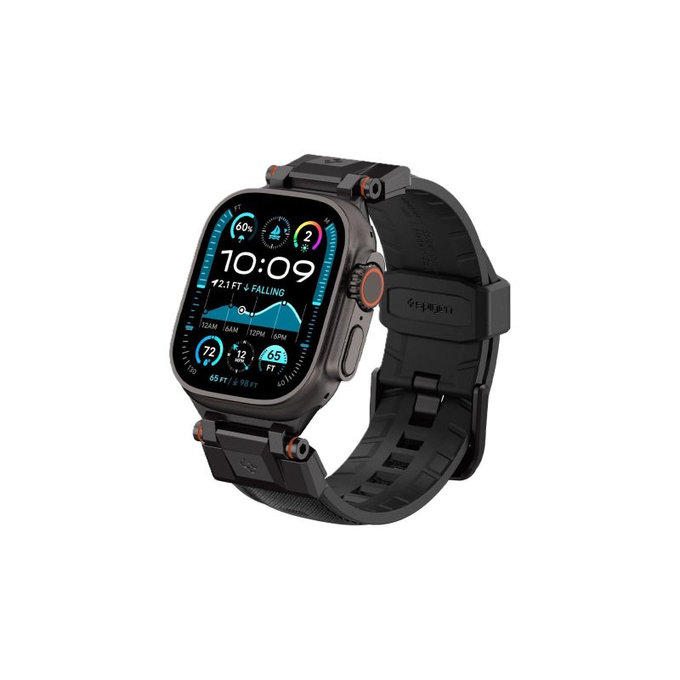 Spigen - Pašček Durapro Armor za Apple Watch (42, 44, 45, 49mm), Black Edition