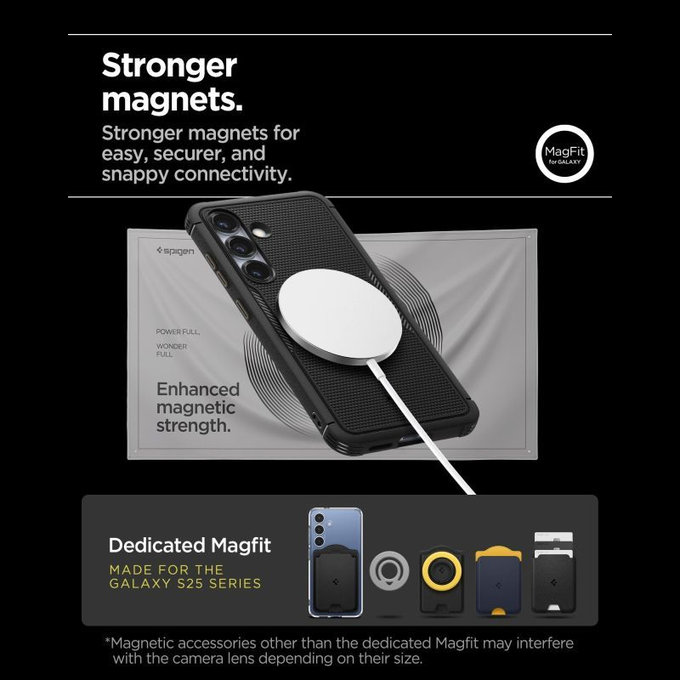 Spigen - Ovitek Core Armor z MagSafe za Samsung Galaxy S25, Matte Black
