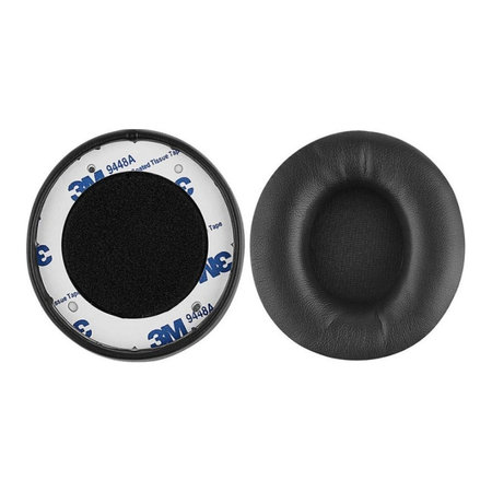 Nadomestne blazinice za ušesa za Beats Solo Pro, Wireless, Spominska pena + PU usnje, Črne, 1 Par