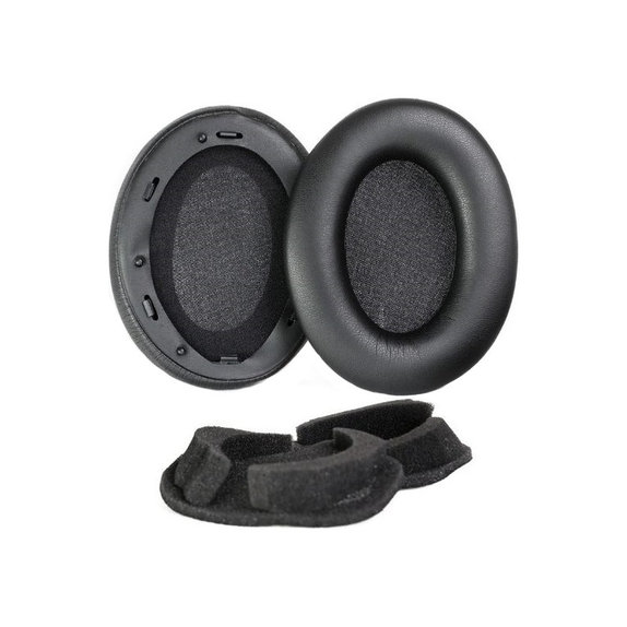 Nadomestne blazinice za ušesa za Sony WH-1000XM3, Spominska pena + PU usnje, Črne, 1 Par