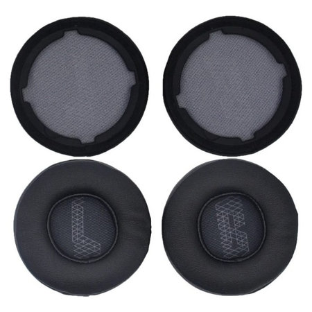 Nadomestne blazinice za ušesa za JBL Live 400BT, 460NC, Spominska pena + PU usnje, Črne, 1 Par