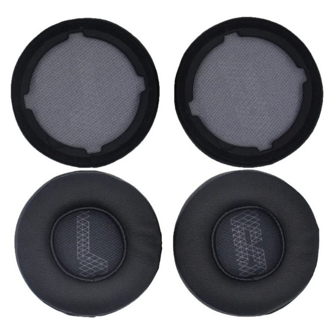Nadomestne blazinice za ušesa za JBL Live 400BT, 460NC, Spominska pena + PU usnje, Črne, 1 Par