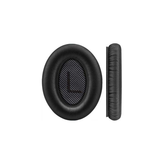 Nadomestne blazinice za ušesa za Bose QuietComfort 35, Spominska pena + PU usnje, Črne, 1 Par