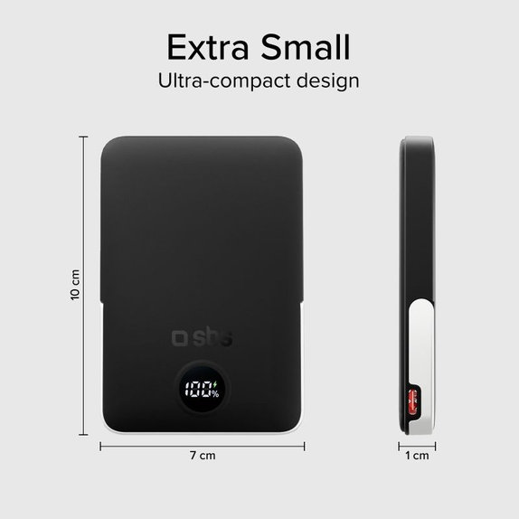SBS - PowerBank 5000mAh, 20W, Power Delivery, Mag Stand, črna