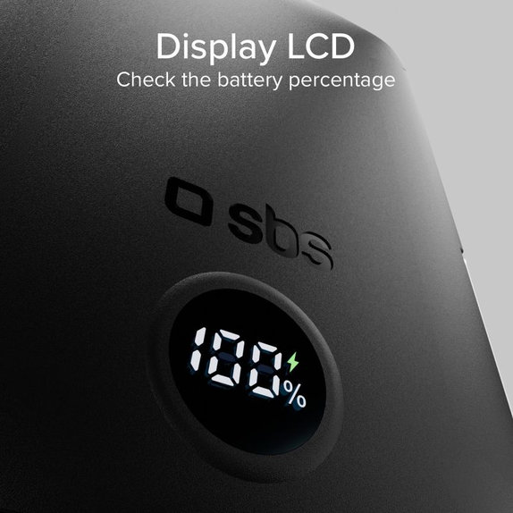 SBS - PowerBank 5000mAh, 20W, Power Delivery, Mag Stand, črna
