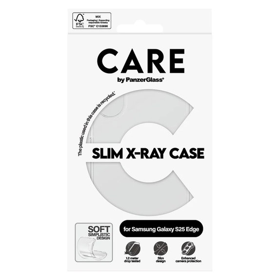 Ovitek X-Ray za Samsung Galaxy S25 Edge, Prozorna, PanzerGlass