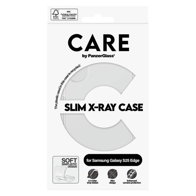Ovitek X-Ray za Samsung Galaxy S25 Edge, Prozorna, PanzerGlass