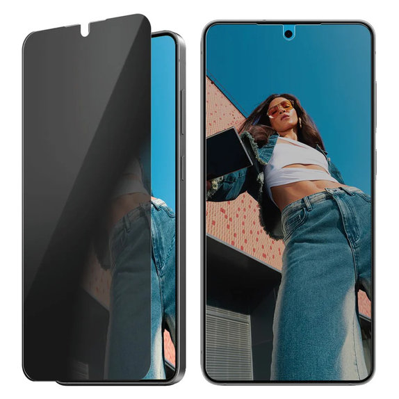 Kaljeno steklo UWF Privacy z aplikatorjem za Samsung Galaxy S25 Edge, Prozorna, PanzerGlass
