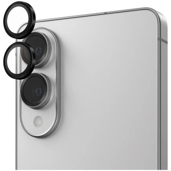 Zaščita objektiva kamere Hoops za Samsung S25 Edge, Črna, PanzerGlass