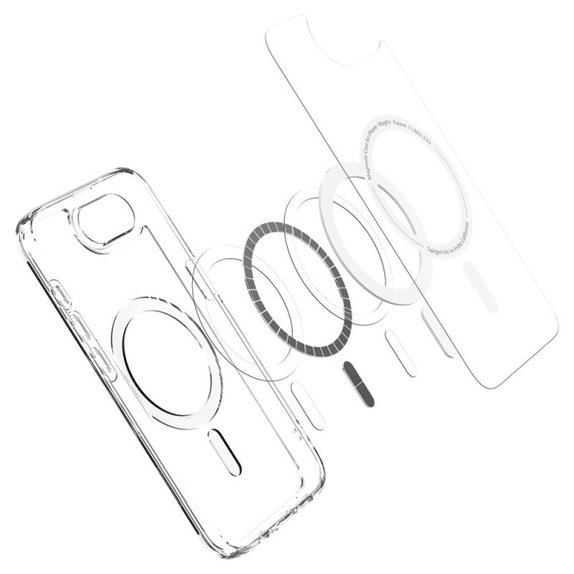 Spigen - Ovitek Ultra Hybrid z MagSafe za iPhone 16e, bela